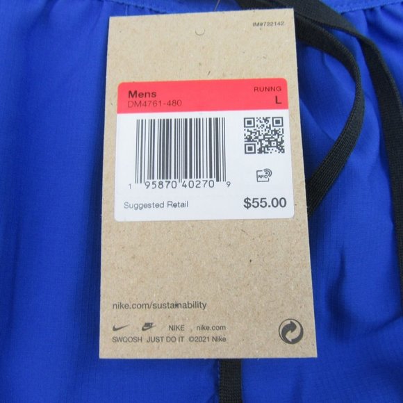 Nike Dri-FIT Stride 7" Running Shorts Mens Size Large Royal Blue NEW - Picture 12 of 13